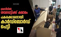 ബ്രസീലില് ശവപ്പെട്ടിക്ക് ക്ഷാമം: പകരക്കാരനായി കാര്ഡ്ബോര്ഡ് പെട്ടി ബ്രസീലില് ശവപ്പെട്ടിക്ക് ക്ഷാമം: പകരക്കാരനായി കാര്ഡ്ബോര്ഡ് പെട്ടി