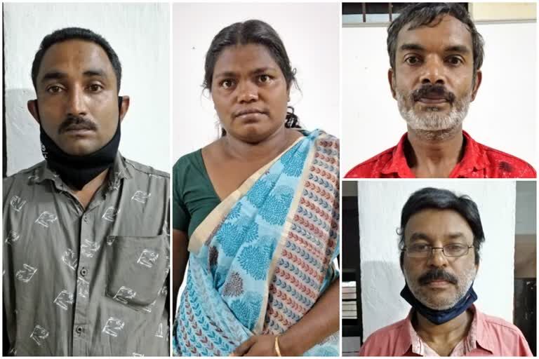 ഹണിട്രാപ്പ് മോഡലില് ഭീഷണിപ്പെടുത്തി പണം തട്ടല്: സ്ത്രീയുമുള്പ്പെടെ നാലുപേര് പിടിയില് ഹണിട്രാപ്പ് മോഡലില് ഭീഷണിപ്പെടുത്തി പണം തട്ടല്: സ്ത്രീയുമുള്പ്പെടെ നാലുപേര് പിടിയില്