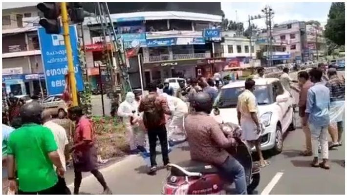 കൊവിഡ് നിരീക്ഷണത്തിലിരിക്കെ രക്ഷപെടാൻ ശ്രമിച്ചയാളെ ഓടിച്ചിട്ട് പിടികൂടി കൊവിഡ് നിരീക്ഷണത്തിലിരിക്കെ രക്ഷപെടാൻ ശ്രമിച്ചയാളെ ഓടിച്ചിട്ട് പിടികൂടി