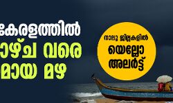 വടക്കന്‍ കേരളത്തില്‍ ഞായറാഴ്ച വരെ ശക്തമായ മഴ, നാലു ജില്ലകളില്‍ യെല്ലോ അലര്‍ട്ട്