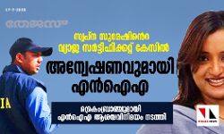 സ്വപ്ന സുരേഷിന്റെ വ്യാജ സര്ട്ടിഫിക്കറ്റ് കേസില് അന്വേഷണവുമായി എൻഐഎ സ്വപ്ന സുരേഷിന്റെ വ്യാജ സര്ട്ടിഫിക്കറ്റ് കേസില് അന്വേഷണവുമായി എൻഐഎ
