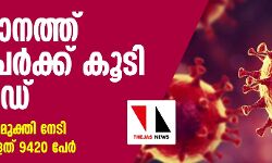 സംസ്ഥാനത്ത് 1103 പേര്‍ക്ക് കൂടി കൊവിഡ്; 1049 പേര്‍ രോഗമുക്തി നേടി, ചികിത്സയിലുള്ളത് 9420 പേര്‍