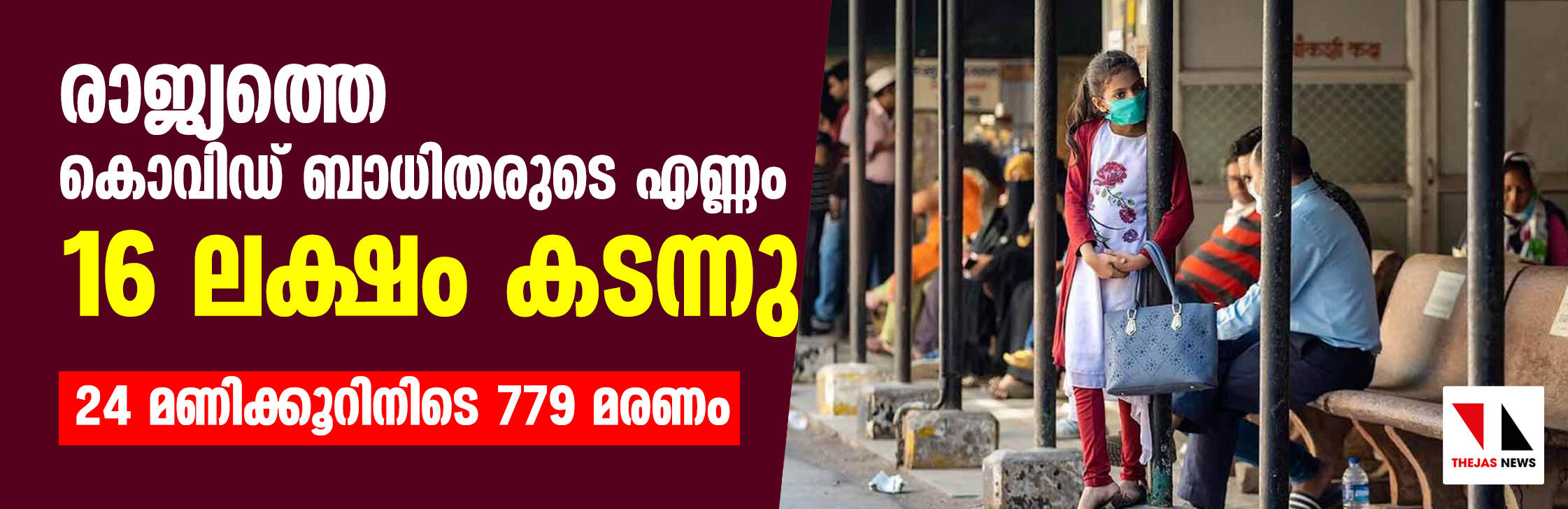 രാജ്യത്തെ കൊവിഡ് ബാധിതരുടെ എണ്ണം 16 ലക്ഷം കടന്നു, 24 മണിക്കൂറിനിടെ 779 മരണം രാജ്യത്തെ കൊവിഡ് ബാധിതരുടെ എണ്ണം 16 ലക്ഷം കടന്നു, 24 മണിക്കൂറിനിടെ 779 മരണം