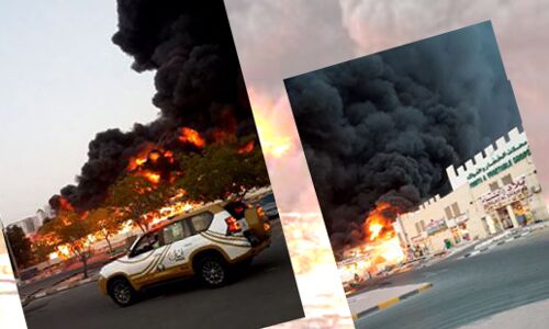 അജ്മാൻ ഇറാനിയൻ മാർക്കറ്റിൽ വൻ തീപ്പിടിത്തം അജ്മാൻ ഇറാനിയൻ മാർക്കറ്റിൽ വൻ തീപ്പിടിത്തം