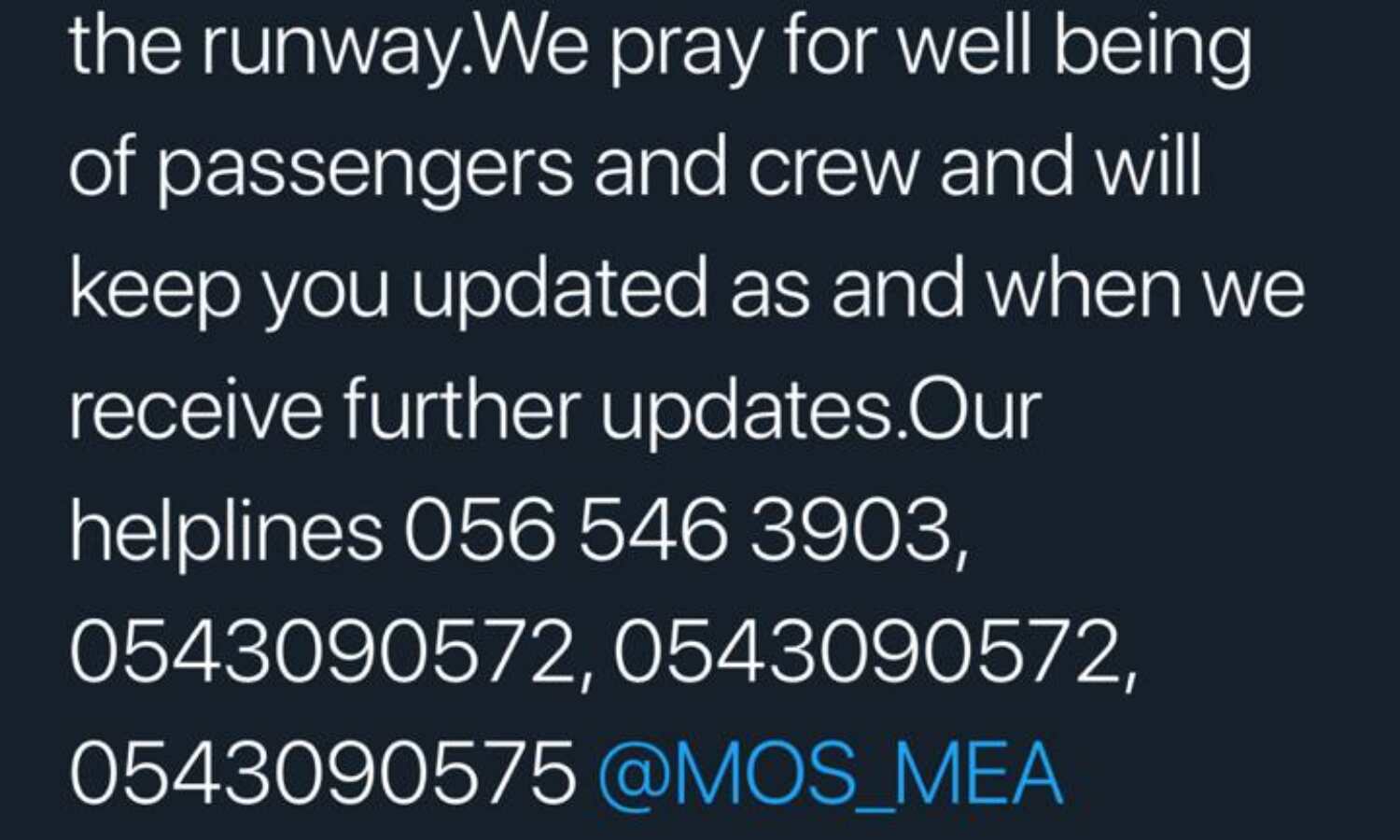 എയര് ഇന്ത്യ എക്സ്പ്രസ്സ് അപകടം. യുഎഇ ഹെല്പ്പ്ലൈന് നമ്പര് എയര് ഇന്ത്യ എക്സ്പ്രസ്സ് അപകടം. യുഎഇ ഹെല്പ്പ്ലൈന് നമ്പര്