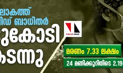ലോകത്ത് കൊവിഡ് ബാധിതര്‍ രണ്ടുകോടി കടന്നു; മരണം 7.33 ലക്ഷം, 24 മണിക്കൂറിനിടെ 2.19 ലക്ഷം രോഗികള്‍