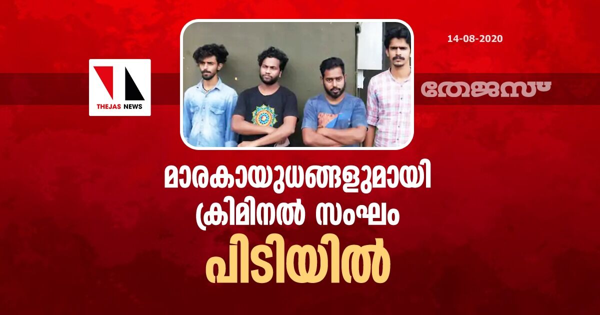 മാരകായുധങ്ങളുമായി ക്രിമിനല്‍ സംഘം പിടിയില്‍