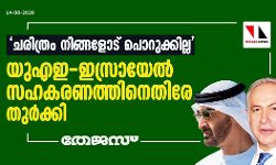 ചരിത്രം നിങ്ങളോട് പൊറുക്കില്ല; യുഎഇ-ഇസ്രായേല്‍ സഹകരണത്തിനെതിരേ തുര്‍ക്കി