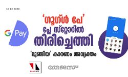 ഗൂഗ്ള്‍ പേ പ്ലേ സ്റ്റോറില്‍ തിരിച്ചെത്തി;  മുങ്ങിയ കാരണം അവ്യക്തം