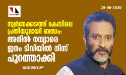 സ്വര്‍ണക്കടത്ത് കേസിലെ പ്രതിയുമായി ബന്ധം: അനില്‍ നമ്പ്യാരെ ജനം ടിവിയില്‍ നിന്ന് പുറത്താക്കി