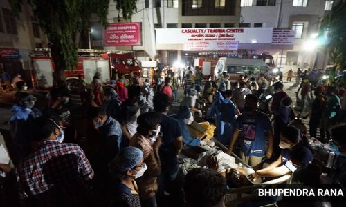 ഗുജറാത്തിലെ വഡോദരയില്‍ കൊവിഡ് ആശുപത്രിയില്‍ തീപ്പിടിത്തം