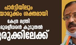 പാര്‍ട്ടിയിലും പടയൊരുക്കം ശക്തമായി; കേന്ദ്ര മന്ത്രി വി മുരളീധരന്‍ കൂടുതല്‍ കുരുക്കിലേക്ക്