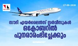 സൗദി എയര്‍ലൈന്‍സ് സര്‍വ്വീസുകള്‍ ഒക്ടോബറില്‍ പുനരാരംഭിച്ചേക്കും