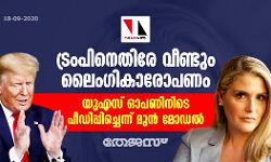 ട്രംപിനെതിരേ വീണ്ടും ലൈംഗികാരോപണം;   യുഎസ് ഓപണിനിടെ പീഡിപ്പിച്ചെന്ന് മുന്‍ മോഡല്‍