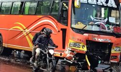 സിഗ്‌നല്‍ കാത്ത് കിടന്ന വാഹനങ്ങള്‍ കൂട്ടി ഇടിച്ച് അഞ്ച് പേര്‍ക്ക് പരുക്ക്