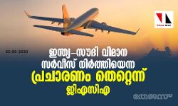 ഇന്ത്യ-സൗദി വിമാന സര്വീസ് നിര്ത്തിയെന്ന പ്രചാരണം തെറ്റെന്ന് ജിഎസിഎ ഇന്ത്യ-സൗദി വിമാന സര്വീസ് നിര്ത്തിയെന്ന പ്രചാരണം തെറ്റെന്ന് ജിഎസിഎ
