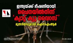 ഇന്ത്യയ്ക്ക് ഭീഷണിയായി ചൈനയില്‍നിന്ന് ക്യാറ്റ് ക്യൂ വൈറസ്; മുന്നറിയിപ്പുമായി ഐസിഎംആര്‍