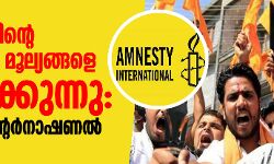 ഇന്ത്യ അതിന്റെ അടിസ്ഥാന മൂല്യങ്ങളെ വഞ്ചിക്കുന്നു: ആംനസ്റ്റി ഇന്റര്‍നാഷണല്‍