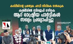 കശ്മീരിന്റെ പ്രത്യേക പദവി തിരികെ നൽകുക; കശ്മീരിൽ ബിജെപി ഒഴികെ ആറ് രാഷ്ട്രീയ പാർട്ടികൾ സഖ്യം പ്രഖ്യാപിച്ചു കശ്മീരിന്റെ പ്രത്യേക പദവി തിരികെ നൽകുക; കശ്മീരിൽ ബിജെപി ഒഴികെ ആറ് രാഷ്ട്രീയ പാർട്ടികൾ സഖ്യം പ്രഖ്യാപിച്ചു