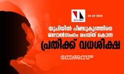 യുപിയില്‍ പിഞ്ചുകുഞ്ഞിനെ ബലാല്‍സംഗം ചെയ്ത് കൊന്ന പ്രതിക്ക് വധശിക്ഷ