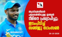 ആസ്‌ത്രേലിയന്‍ പര്യടനത്തിനുള്ള ഇന്ത്യന്‍ ടീമിനെ പ്രഖ്യാപിച്ചു; ഇടംപിടിച്ച് സഞ്ജു സാംസണ്‍