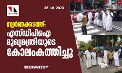 സ്വര്‍ണക്കടത്ത്: എസ്ഡിപിഐ മുഖ്യമന്ത്രിയുടെ കോലംകത്തിച്ചു