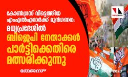 കോണ്‍ഗ്രസ് വിട്ടെത്തിയ എംഎല്‍എമാര്‍ക്ക് മുന്‍ഗണന: മധ്യപ്രദേശില്‍ ബിജെപി നേതാക്കള്‍ പാര്‍ട്ടിക്കെതിരെ മത്സരിക്കുന്നു