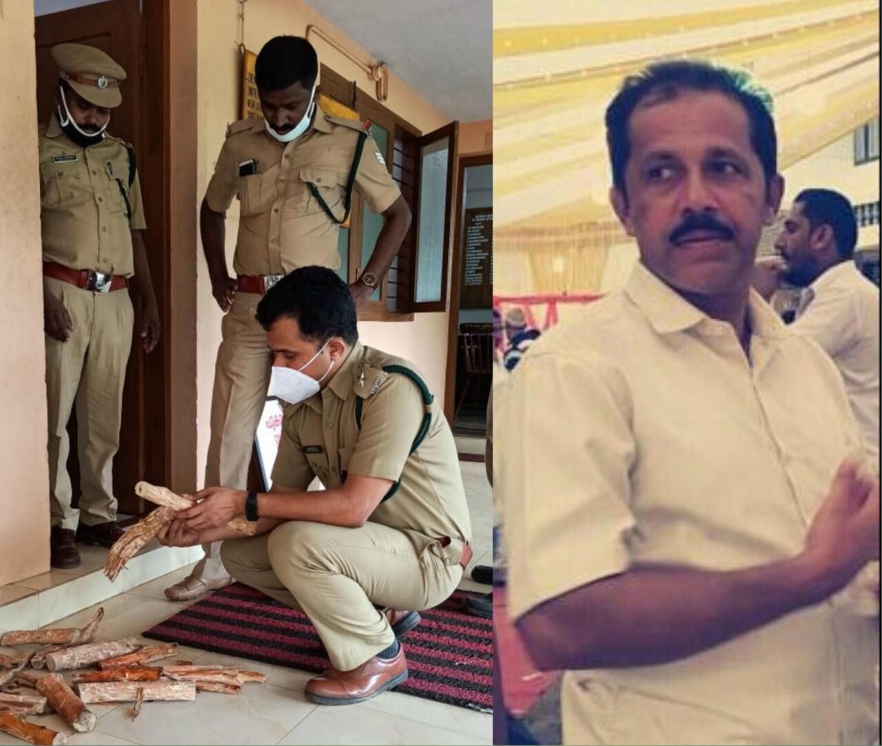 മര വ്യാപാരിയുടെ വാടക ക്വാട്ടേഴ്‌സില്‍ നിന്നും അഞ്ചുകിലോ ചന്ദനമുട്ടികള്‍ പിടികൂടി