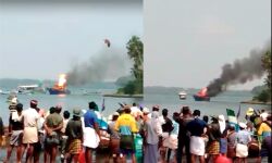 ചാലിയത്ത് മല്‍സ്യബന്ധന ബോട്ടിന് തീപ്പിടിച്ചു (വീഡിയോ)