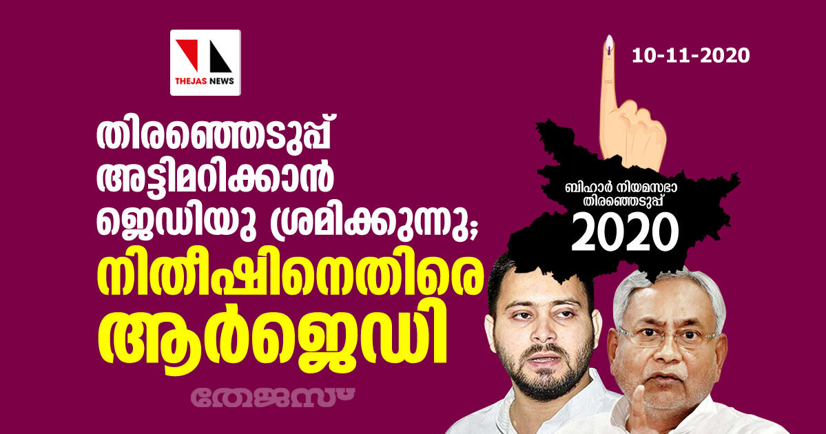 തിരഞ്ഞെടുപ്പ് അട്ടിമറിക്കാന്‍ ജെഡിയു ശ്രമിക്കുന്നു; നിതീഷിനെതിരെ ആര്‍ജെഡി