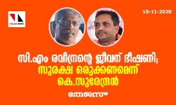 സി.എം രവീന്ദ്രന്റെ ജീവന് ഭീഷണി; സുരക്ഷ ഒരുക്കണമെന്ന് കെ.സുരേന്ദ്രന്‍