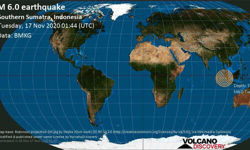 ഇന്തോനീസ്യയിലെ സുമാത്രയില്‍ ശക്തമായ ഭൂചലനം; 6 തീവ്രത രേഖപ്പെടുത്തി