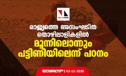 രാജ്യത്തെ അസംഘടിത തൊഴിലാളികളിൽ മൂന്നിലൊന്നും പട്ടിണിയിലെന്ന് പഠനം
