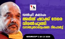 ഡല്ഹി കലാപം: അമിത് ഷാക്ക് നേരെ വിരല്ചൂണ്ടി വസ്തുതാന്വേഷണ റിപോര്ട്ട് ഡല്ഹി കലാപം: അമിത് ഷാക്ക് നേരെ വിരല്ചൂണ്ടി വസ്തുതാന്വേഷണ റിപോര്ട്ട്