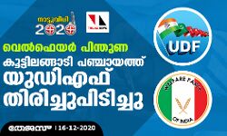 വെല്‍ഫെയര്‍ പിന്തുണ: കൂട്ടിലങ്ങാടി പഞ്ചായത്ത് യുഡിഎഫ് തിരിച്ചുപിടിച്ചു