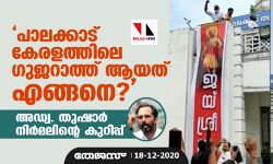 പാലക്കാട് കേരളത്തിലെ ഗുജറാത്ത് ആയത് എങ്ങനെ?-അഡ്വ. തുഷാര്‍ നിര്‍മലിന്റെ കുറിപ്പ്