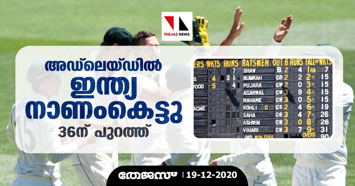 അഡ്ലെയ്ഡില് ഇന്ത്യ നാണംകെട്ടു; 36ന് പുറത്ത് അഡ്ലെയ്ഡില് ഇന്ത്യ നാണംകെട്ടു; 36ന് പുറത്ത്