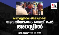 വാഗമണ്ണിലെ നിശാപാര്‍ട്ടി: യുവതിയടക്കം ഒമ്പത് പേര്‍ അറസ്റ്റില്‍