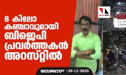 8 കിലോ കഞ്ചാവുമായി ബിജെപി പ്രവർത്തകൻ അറസ്‌റ്റിൽ