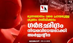 മൂന്നരമാസം വരെ പ്രായമുള്ള ഭ്രൂണം നശിപ്പിക്കാം; ഗര്ഭഛിദ്രം നിയമവിധേയമാക്കി അര്ജന്റീന മൂന്നരമാസം വരെ പ്രായമുള്ള ഭ്രൂണം നശിപ്പിക്കാം; ഗര്ഭഛിദ്രം നിയമവിധേയമാക്കി അര്ജന്റീന