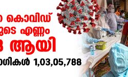 เดฐเดพเดเตเดฏเดคเตเดคเต เดเตเดตเดฟเดกเต เดฌเดพเดงเดฟเดคเดฐเตเดเต เดเดฃเตเดฃเด 19,078 เดเดฏเดฟ, เดเดเต เดฐเตเดเดฟเดเดณเตโ 1,03,05,788 เดฐเดพเดเตเดฏเดคเตเดคเต เดเตเดตเดฟเดกเต เดฌเดพเดงเดฟเดคเดฐเตเดเต เดเดฃเตเดฃเด 19,078 เดเดฏเดฟ, เดเดเต เดฐเตเดเดฟเดเดณเตโ 1,03,05,788