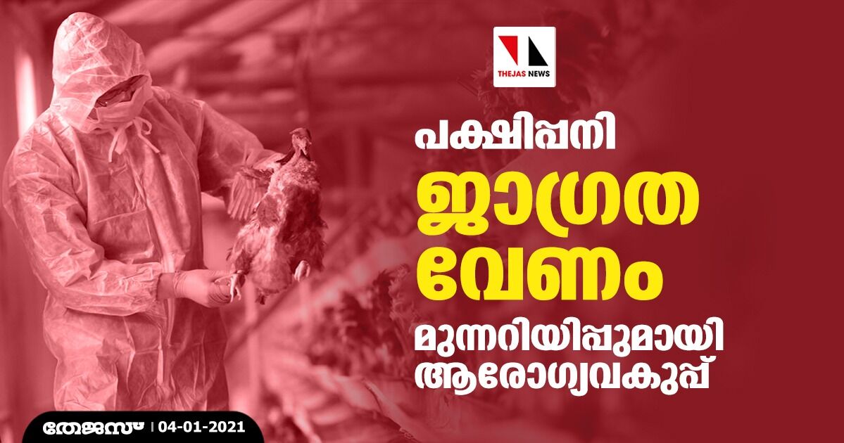 പക്ഷിപ്പനി: ജാഗ്രത വേണം; മുന്നറിയിപ്പുമായി ആരോഗ്യവകുപ്പ്