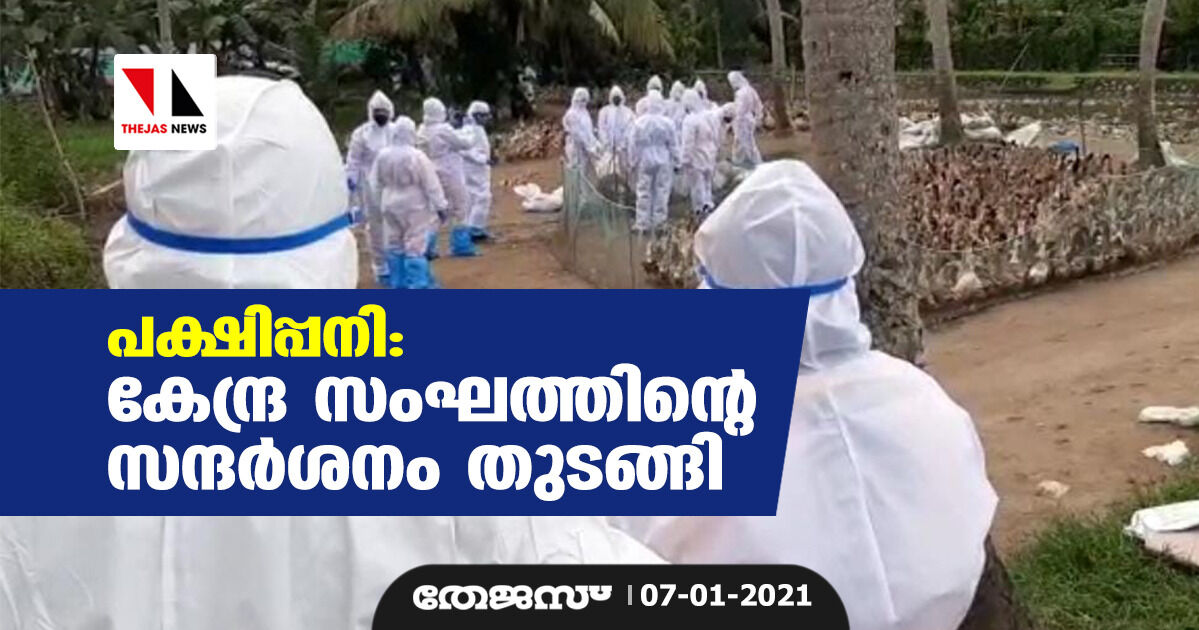 പക്ഷിപ്പനി: കേന്ദ്ര സംഘത്തിന്റെ സന്ദര്‍ശനം തുടങ്ങി