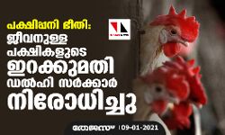 പക്ഷിപ്പനി ഭീതി: ജീവനുള്ള പക്ഷികളുടെ ഇറക്കുമതി ഡല്‍ഹി സര്‍ക്കാര്‍ നിരോധിച്ചു