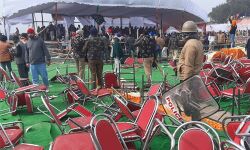 കര്‍ഷകര്‍ സമ്മേളന വേദി തകര്‍ത്തു; യോഗം റദ്ദാക്കി ഹരിയാന മുഖ്യമന്ത്രി