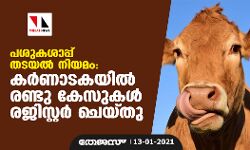 പശുകശാപ്പ് തടയല്‍ നിയമം: കര്‍ണാടകയില്‍ രണ്ടു കേസുകള്‍ രജിസ്റ്റര്‍ ചെയ്തു