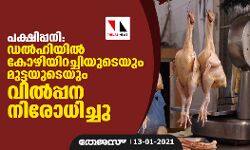 പക്ഷിപ്പനി: ഡല്‍ഹിയില്‍ കോഴിയിറച്ചിയുടെയും മുട്ടയുടെയും വില്‍പ്പന നിരോധിച്ചു