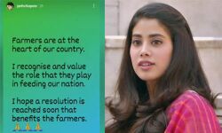 സമരത്തെ പിന്തുണച്ച് പരസ്യപ്രസ്താവന ഇറക്കണം; ബോളിവുഡ് നടി ജാന്‍വി കപൂറിനെതിരേ കര്‍ഷകരുടെ പ്രതിഷേധം