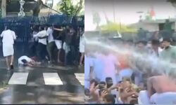 യൂത്ത് കോണ്‍ഗ്രസ് സെക്രട്ടേറിയറ്റ് മാര്‍ച്ചില്‍ സംഘര്‍ഷം; പോലിസ് ജലപീരങ്കി പ്രയോഗിച്ചു