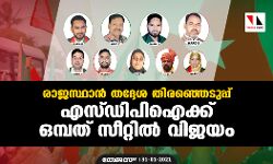 രാജസ്ഥാന് തദ്ദേശ തിരഞ്ഞെടുപ്പ്: എസ്ഡിപിഐക്ക് ഒമ്പത് സീറ്റില് വിജയം രാജസ്ഥാന് തദ്ദേശ തിരഞ്ഞെടുപ്പ്: എസ്ഡിപിഐക്ക് ഒമ്പത് സീറ്റില് വിജയം